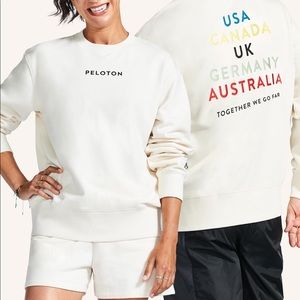 2pc SET- PELOTON TWGF Pullover and sweat shorts size small